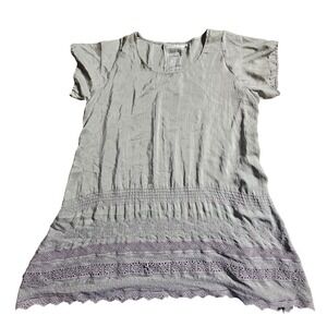 Privatsachen Cocon Commerz Hand Dyed Silk Lace Tunic Mini Dress L Cottage